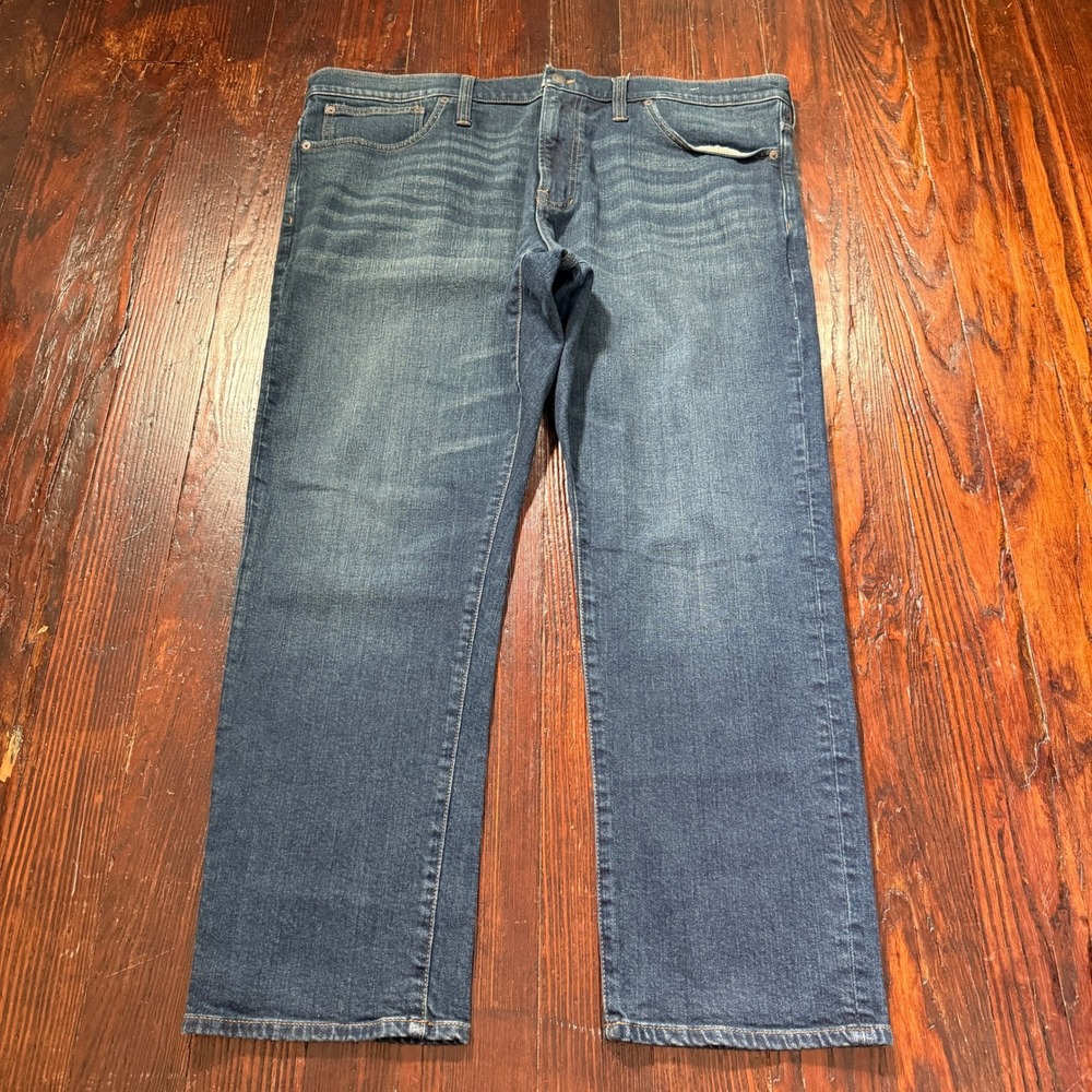 Madewell Jeans Mens 40x30 Blue Slim Medium Wash Stretch Denim Faded Whiskers